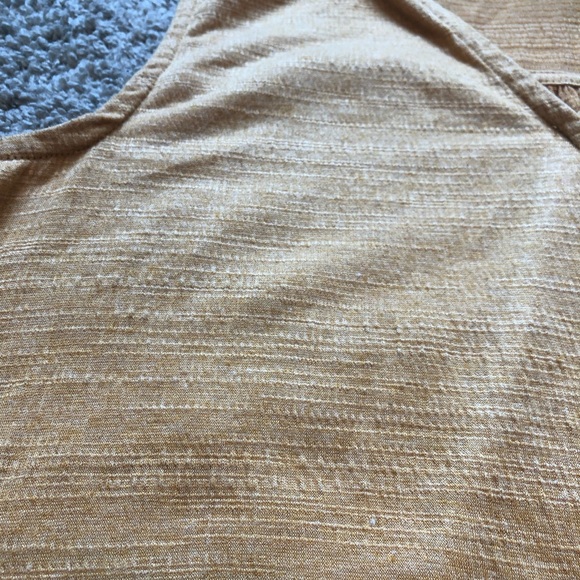 Cable & Gauge mustard yellow sleeveless wrap front shirt - Picture 2 of 7